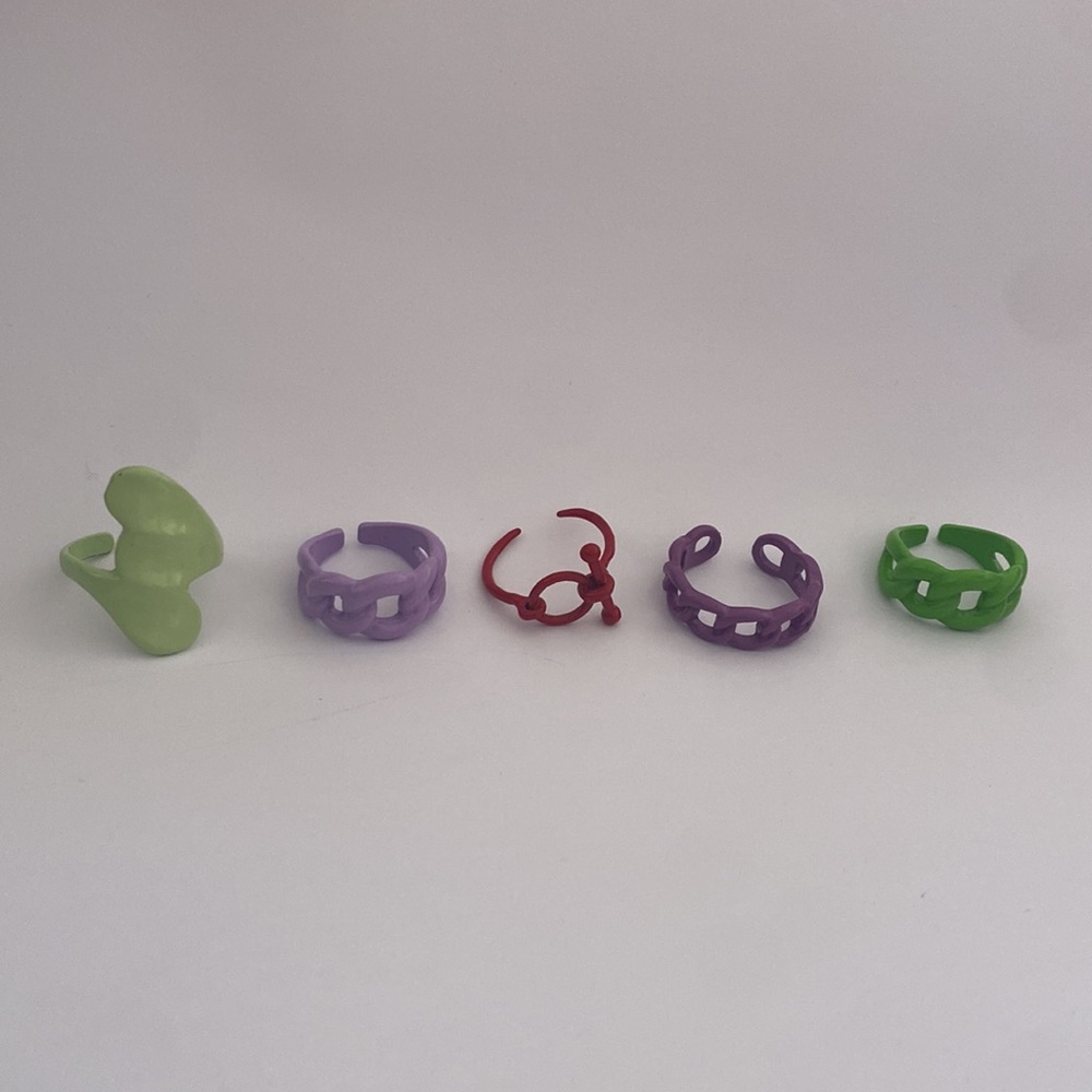 13 Assorted Colored Rings - Picture 4 of 4